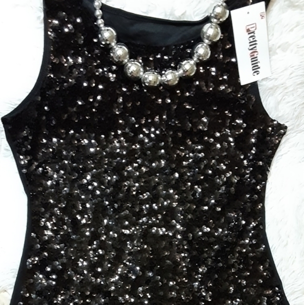 Pretty Guide Sequin Half Tank - Picture 4 of 7